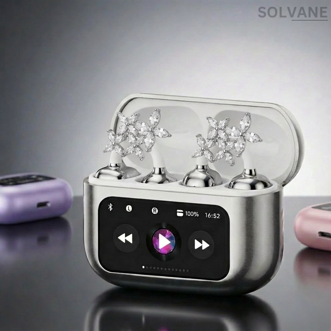 SolvanePRO™ -  אוזניות חכמות עם תכשיט לבחירה