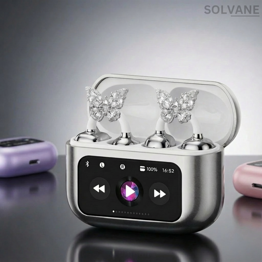 SolvanePRO™ -  אוזניות חכמות עם תכשיט לבחירה
